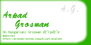 arpad grosman business card